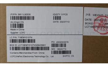 Lenovo 5M11L92535 MECH_ASM FRU KB CCV FRA BL (SRX) UK BK