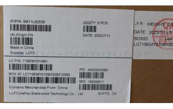 Lenovo 5M11L92539 MECH_ASM FRU KB CCV GER BL (SRX) UK BK