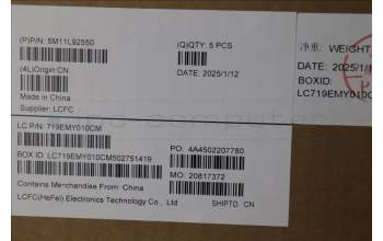 Lenovo 5M11L92550 MECH_ASM FRU KB CCV HBW BL (CHY) US BK