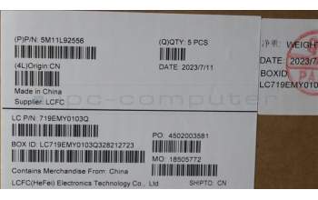 Lenovo 5M11L92556 MECH_ASM FRU KB CCV ITA BL (SRX) UK BK