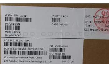 Lenovo 5M11L92564 MECH_ASM FRU KB CCV POR BL (SRX) UK BK