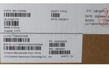 Lenovo 5M11L92592 MECH_ASM FRU KB CCV TUR BL (SRX) UK BK