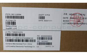 Lenovo 5M11L92594 MECH_ASM FRU KB CCV UKE BL (CHY) UK BK