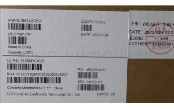 Lenovo 5M11L92620 MECH_ASM FRU KB CCV THAI BL (SRX) US BK