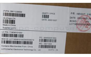 Lenovo 5M11L92630 MECH_ASM FRU KB CCV LA SPA BL CHY UK BK