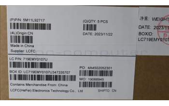 Lenovo 5M11L92717 MECH_ASM FRU KB CCV SLV BL (SRX) UK AG