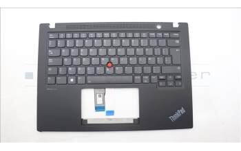Lenovo 5M11L92808 C-Cover with keyboard, Belgian, Black, Backlight, UK