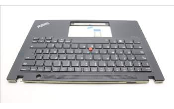 Lenovo 5M11L92808 C-Cover with keyboard, Belgian, Black, Backlight, UK