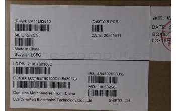 Lenovo 5M11L92810 C-Cover with keyboard, Brazil Portuguese, Black, Backlight, UK