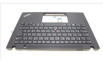 Lenovo 5M11L92816 C-Cover with keyboard, Bulgarian, Black, Backlight, UK