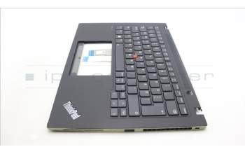 Lenovo 5M11L92828 C-Cover with keyboard, Danish, Black, Backlight, UK