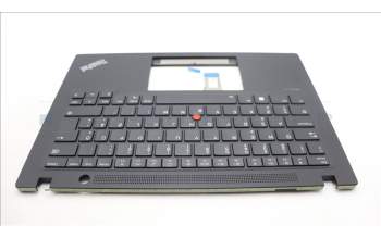 Lenovo 5M11L92836 C-Cover with keyboard, Estonian, Black, Backlight, UK