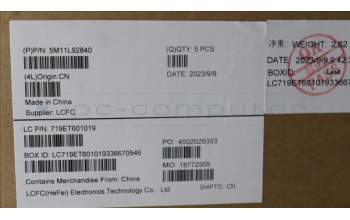 Lenovo 5M11L92840 MECH_ASM KBD Cc EURO ENG BL (SUN) US BK