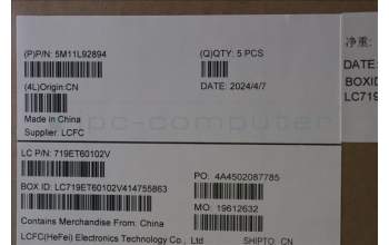 Lenovo 5M11L92894 MECH_ASM KBD w/CVR NORDIC BL (CHY) UK BK