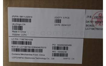 Lenovo 5M11L92910 C-Cover with keyboard, Spanish, Black, Backlight, UK