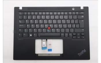 Lenovo 5M11L92921 C-Cover with keyboard, Switzerland, Black, Backlight, UK