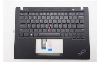 Lenovo 5M11L92991 C-Cover with keyboard, US English Euro, Black, Backlight, WWAN, US