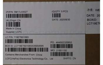 Lenovo 5M11L93027 C-Cover with keyboard, Italian, Black, Backlight, WWAN, UK