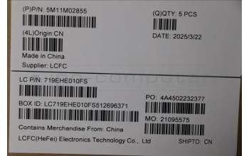 Lenovo 5M11M02855 MECH_ASM KB BK MG WW FRA PMX