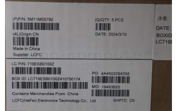 Lenovo 5M11M05792 MECH_ASM KBD BZL,WL,FPR,BK,CHY,THAI