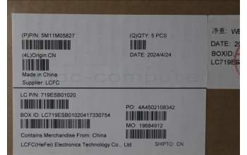 Lenovo 5M11M05827 MECH_ASM KBD BZL,WL,FPR,BK,SRX,TC