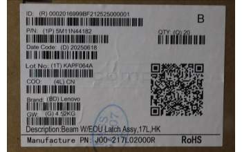 Lenovo 5M11N44182 Beam W/EOU Latch Assy,17L,HK