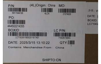 Lenovo 5M11N44196 Main Chassis,Blk,T5 Gen10,HK