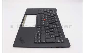 Lenovo 5M11N61086 C-Cover with keyboard, Czech Slovakian, Deep Black, FingerPrint Reader, WLAN, UK