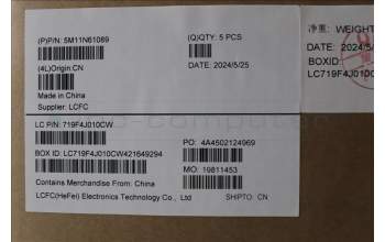 Lenovo 5M11N61089 C-Cover with keyboard, Estonian, Deep Black, FingerPrint Reader, WLAN, UK