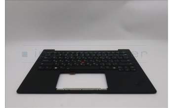 Lenovo 5M11N61095 C-Cover with keyboard, Hebrew, Deep Black, FingerPrint Reader, WLAN, US