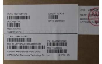 Lenovo 5M11N61125 C-Cover with keyboard, USA English, Deep Black, FingerPrint Reader, WLAN, US