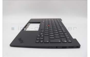 Lenovo 5M11N61147 C-Cover with keyboard, Switzerland, Deep Black, FingerPrint Reader, WLAN, UK