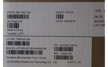 Lenovo 5M11N61150 C-Cover with keyboard, Turkish, Deep Black, FingerPrint Reader, WLAN, UK