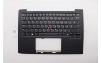 Lenovo 5M11N61153 C-Cover with keyboard, Ukraine, Deep Black, FingerPrint Reader, WLAN, US