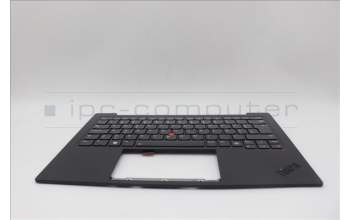 Lenovo 5M11N61163 C-Cover with keyboard, Estonian, Deep Black, FingerPrint Reader, WWAN, UK