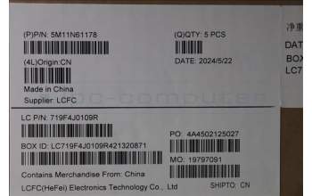 Lenovo 5M11N61178 MECH_ASM GRP_KBD_BZL_NORDIC_WW_DB_CHY