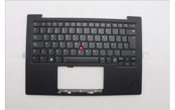 Lenovo 5M11N61182 C-Cover with keyboard, Spanish, Deep Black, FingerPrint Reader, WWAN, UK