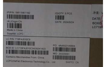 Lenovo 5M11N61182 C-Cover with keyboard, Spanish, Deep Black, FingerPrint Reader, WWAN, UK