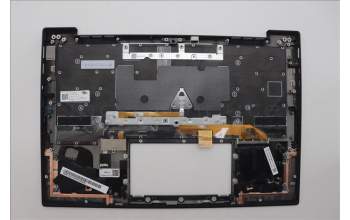 Lenovo 5M11N61193 C-Cover with keyboard, Belgian, Deep Black, FingerPrint Reader, WWAN, UK