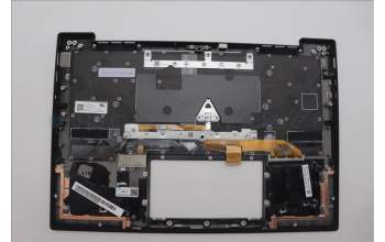 Lenovo 5M11N61198 C-Cover with keyboard, Danish, Deep Black, FingerPrint Reader, WWAN, UK