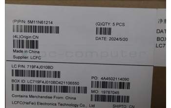 Lenovo 5M11N61214 C-Cover with keyboard, Norwegian, Deep Black, FingerPrint Reader, WWAN, UK