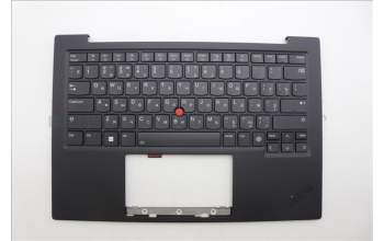 Lenovo 5M11N61217 C-Cover with keyboard, Russian, Deep Black, FingerPrint Reader, WWAN, US