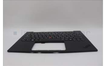 Lenovo 5M11N61217 C-Cover with keyboard, Russian, Deep Black, FingerPrint Reader, WWAN, US