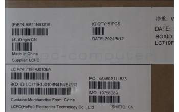 Lenovo 5M11N61218 C-Cover with keyboard, Slovenian, Deep Black, FingerPrint Reader, WWAN, UK