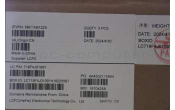 Lenovo 5M11N61220 C-Cover with keyboard, Swedish/Finnish, Deep Black, FingerPrint Reader, WWAN, UK