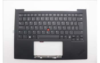 Lenovo 5M11N61221 C-Cover with keyboard, Switzerland, Deep Black, FingerPrint Reader, WWAN, UK