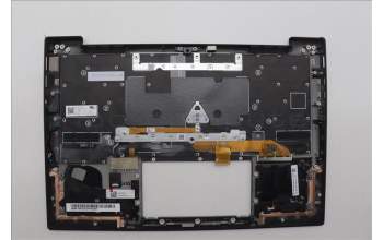 Lenovo 5M11N61227 C-Cover with keyboard, Ukraine, Deep Black, FingerPrint Reader, WWAN, US