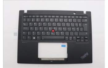 Lenovo 5M11N89411 C-Cover with keyboard, Estonian, Black, Backlight, UK