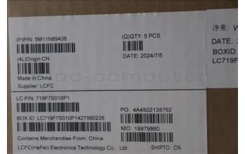 Lenovo 5M11N89438 C-Cover with keyboard, Italian, Black, Backlight, UK