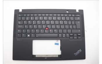 Lenovo 5M11N89459 C-Cover with keyboard, Portuguese, Black, Backlight, UK